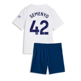 Manchester City Antoine Semenyo #42 Tredje Kläder Barn 2026-27 Kortärmad (+ Korta byxor)